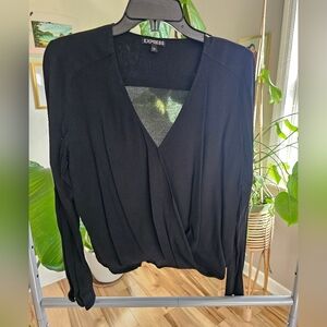 Express Flare Sleeve Wrap Top